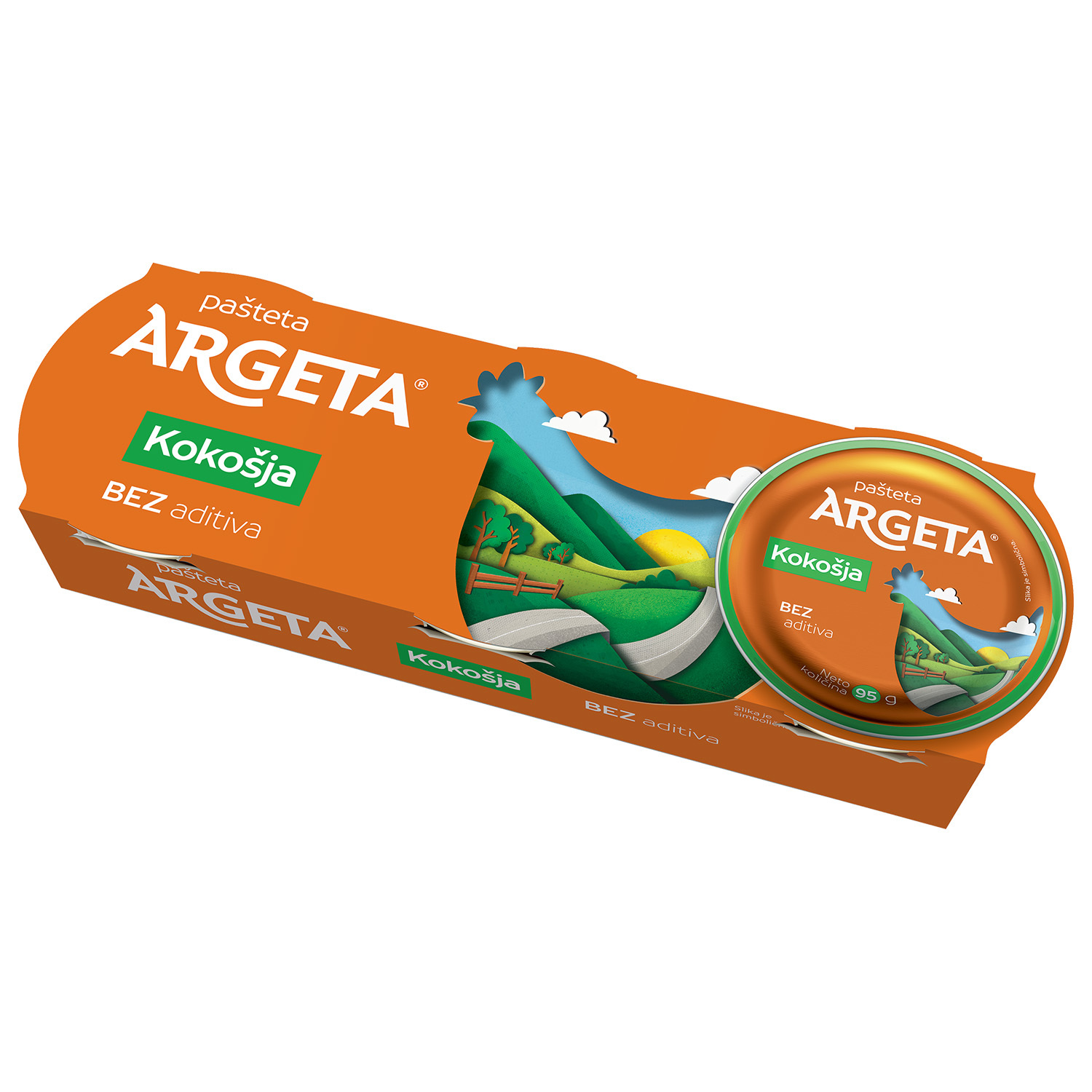 Argeta poulet Classic 3*95g